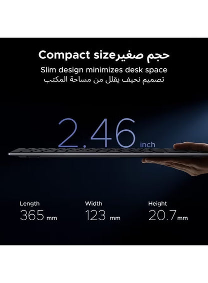 Foldable Bluetooth Keyboard for iOS, Android, Windows, Mac, iPad, iPhone, Tablet & Laptop