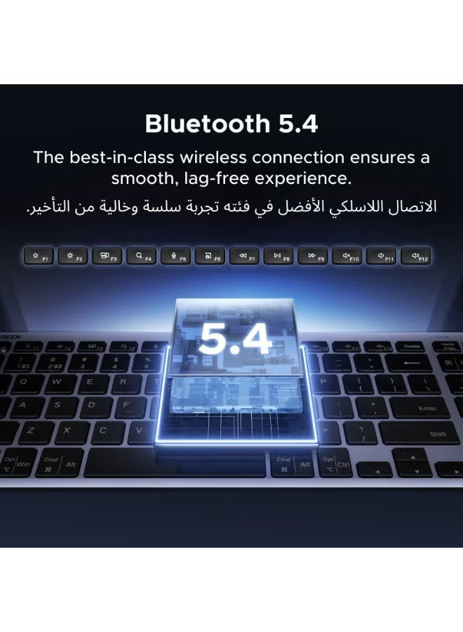 Foldable Bluetooth Keyboard for iOS, Android, Windows, Mac, iPad, iPhone, Tablet & Laptop